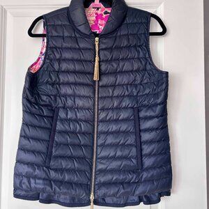 LILLY PULITZER CORA VEST TRUE NAVY